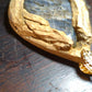 Talisman pendentif Labradorite bleue et bois gravé