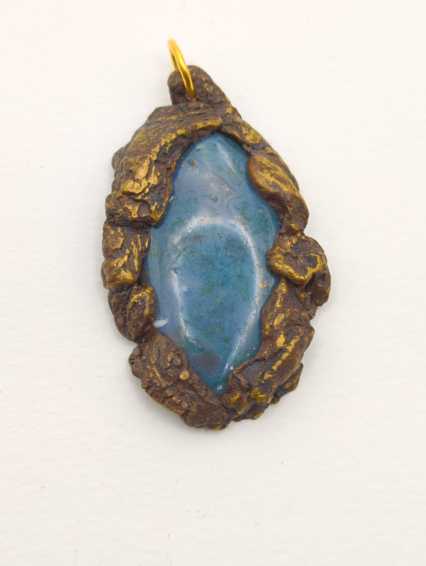 Talisman Pendentif Agate mousse